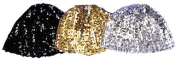 Cloche Hat Sequin Black