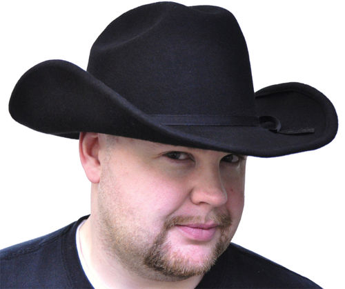 Cowboy Hat Black Felt Med