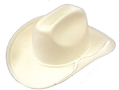 Cowboy Hat White Felt Small