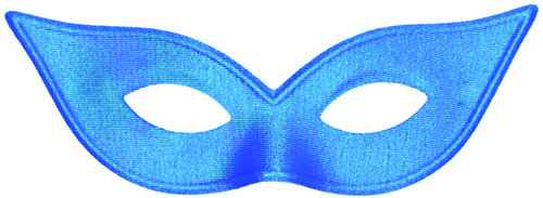 Harlequin Mask Satin Blue Case Pack 3