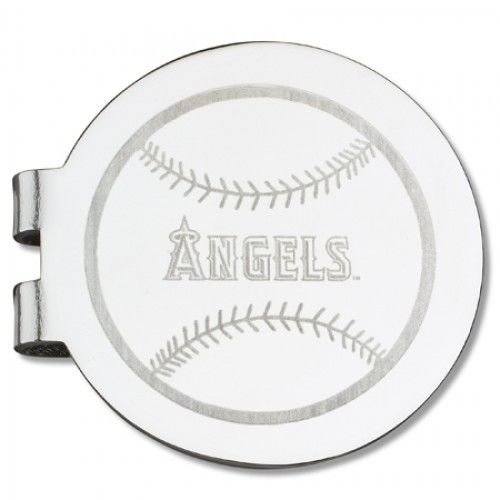 Anaheim Angels Laser-Etched Money Clip - Baseball Shape