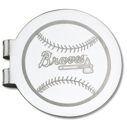 Atlanta Braves Laser-Etched Money Clip - Baseball Shape