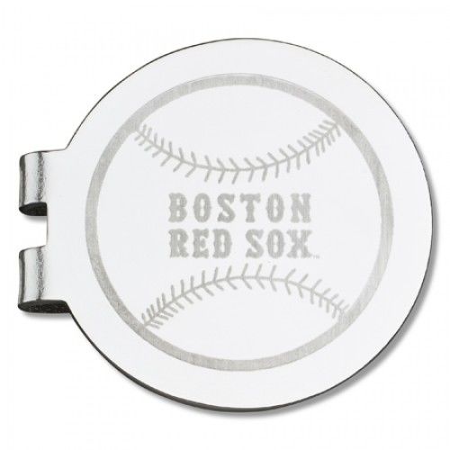 Boston Red Sox Laser-Etched Money Clip - Baseball Shape