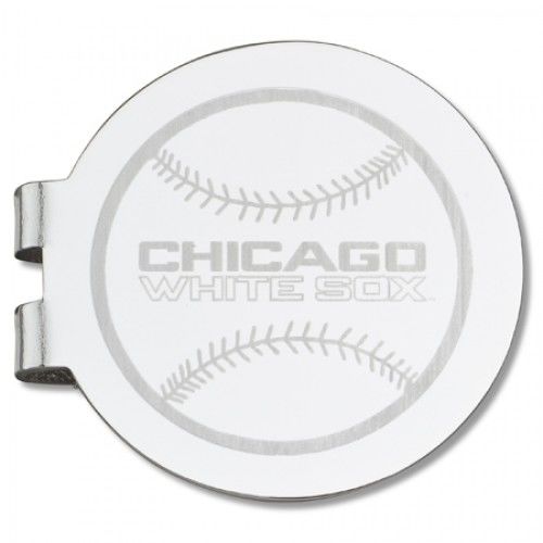 Chicago White Sox Laser-Etched Money Clip - Baseball Shape