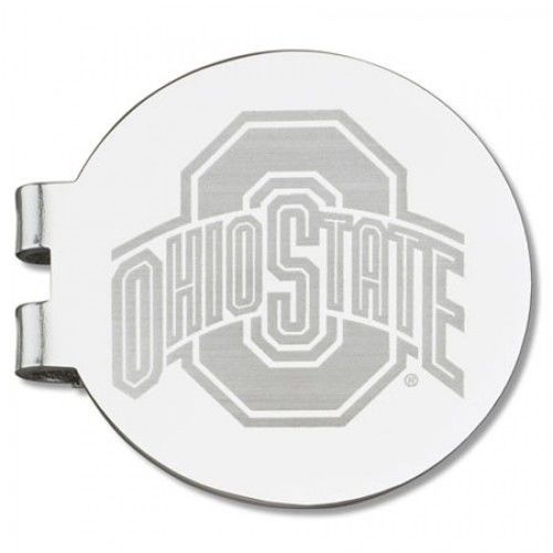 Ohio State University Laser-Etched Money Clip - Basketball Shape