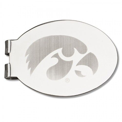 University of Iowa Laser-Etched Money Clip - Basketball Shape