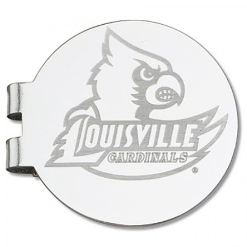 University of Louisville Laser-Etched Money Clip - Basketball Shape