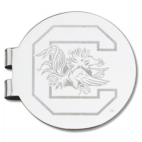 University of South Carolina Laser-Etched Money Clip - Basketball Shape