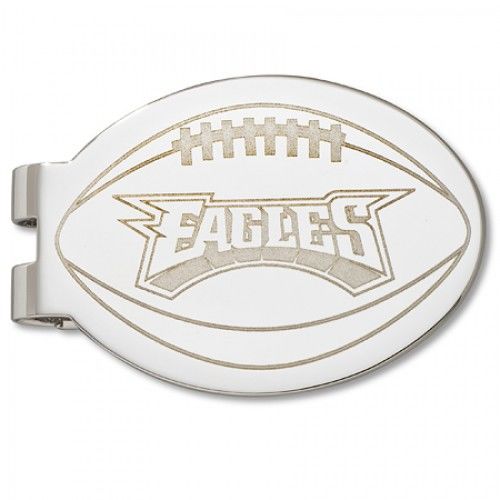 Philadelphia Eagles Laser-Etched Money Clip - Football Shape