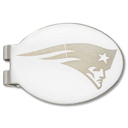 New England Patriots Laser-Etched Money Clip - Football Shape