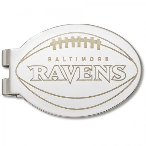 Baltimore Ravens Laser-Etched Money Clip - Football Shape