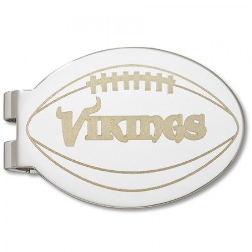 Minnesota Vikings Laser-Etched Money Clip - Football Shape