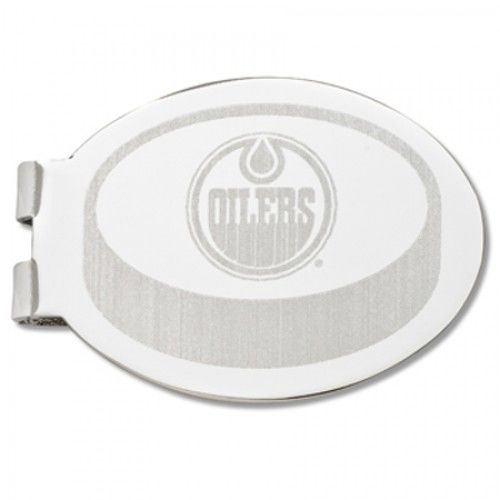 Edmonton Oilers Laser-Etched Money Clip - Hockey Puck Shape