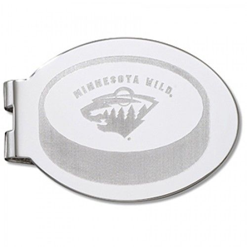 Minnesota Wild Laser-Etched Money Clip - Hockey Puck Shape