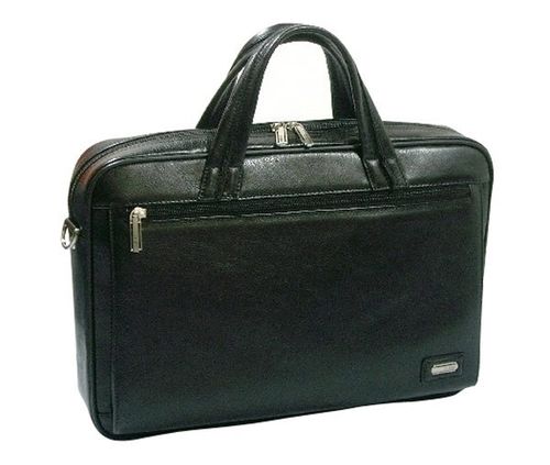 Full Grain Leather, Executive Portfolio 15.5""x11""x3"", Black