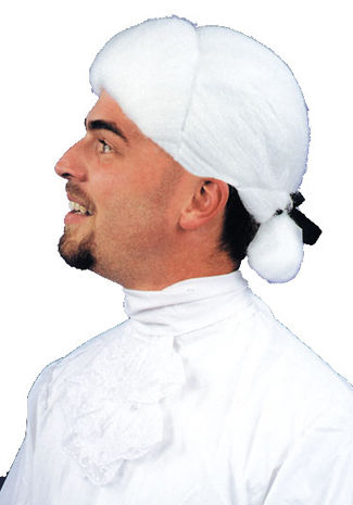 Wig Colonial Man White