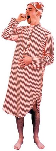 Nightshirt and Cap Men's Costume- One Size