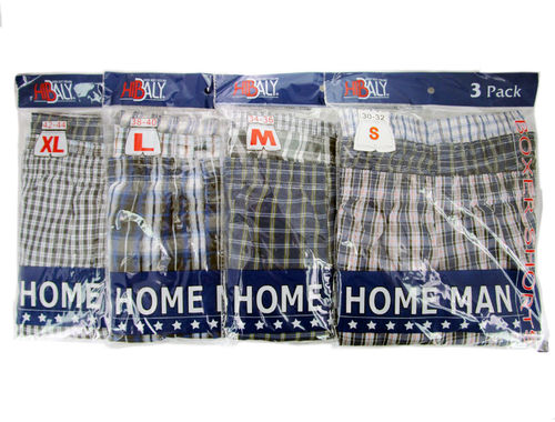 Home Man"" Men's Boxer Shorts- Assorted Sizes Case Pack 96