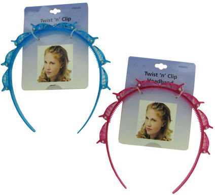 Glitter Butterfly Twist and Clip Headband Case Pack 30