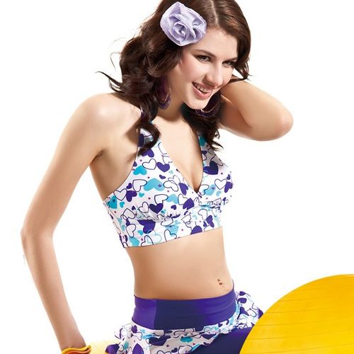 Purple Love Song Three Piece Swimwear