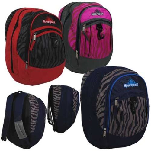 18"" Printed Sportpak Backpack Case Pack 24