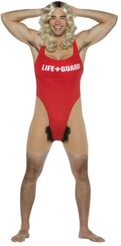 Anita Waxin' Lifeguard Men's Costume- One Size