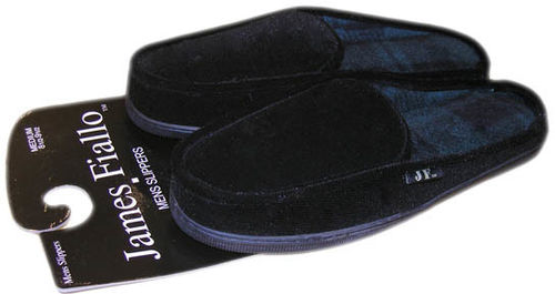 Men's Slippers with Plaid Lining Case Pack 24