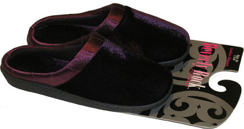 Ladies Slippers Velvet with Satin Trim Case Pack 36