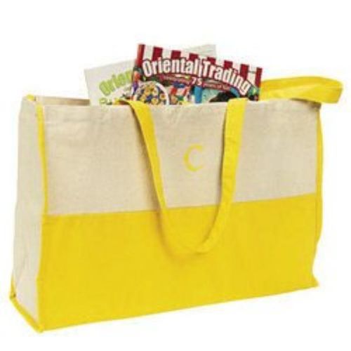 Yellow Canvas Tote - Reinforced Bottom Case Pack 2