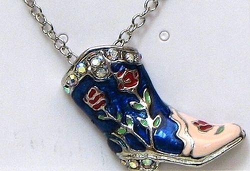 Blue Boot Necklace