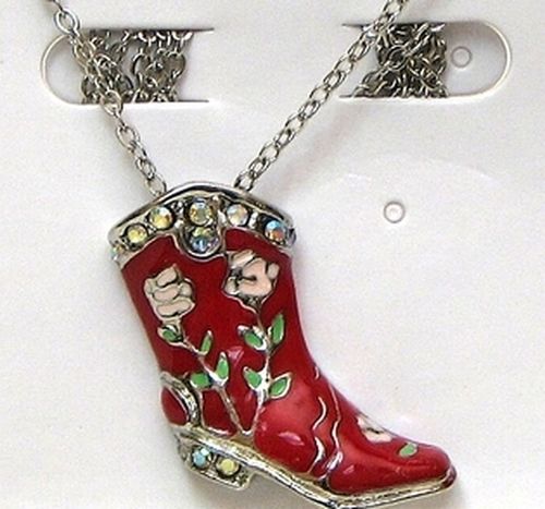 Red Boot Necklace