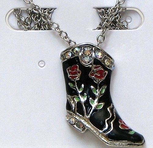 Black Boot Necklace