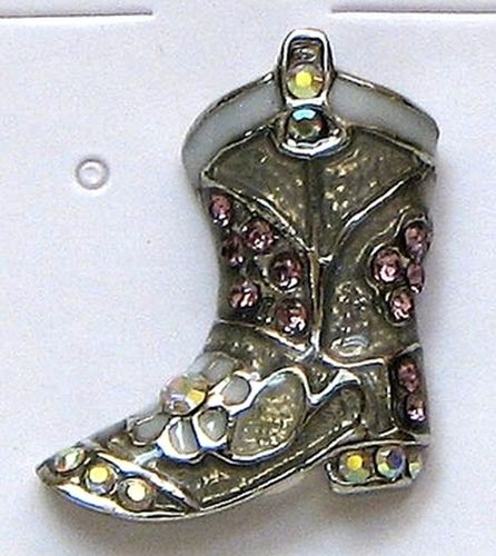 Silver Boot Pin