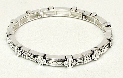 Stackable Stretch Bangle Small Cross