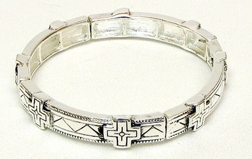 Stackable Stretch Bangle Large Cross