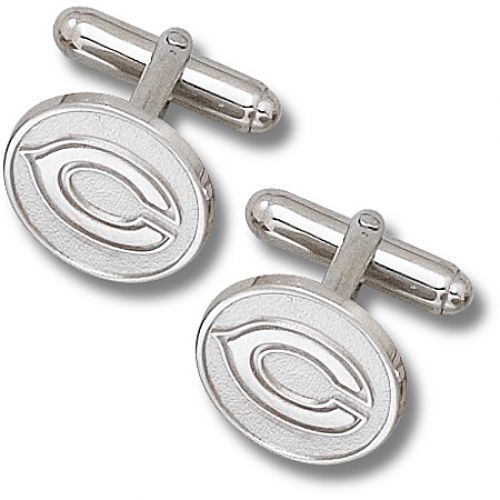 Sterling Silver Chicago Bears ""C"" Round Cuff Links