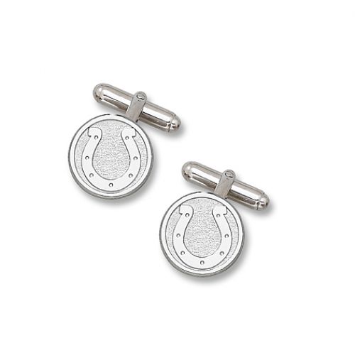 Sterling Silver Indianapolis Colts Horseshoe Cuff Links