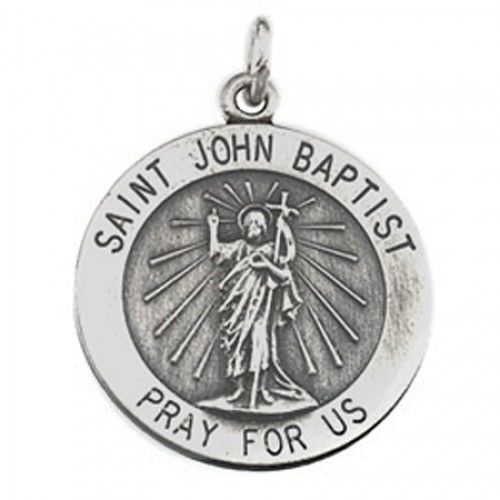 Sterling Silver St. John the Baptist Pendant - 18.25 Mm