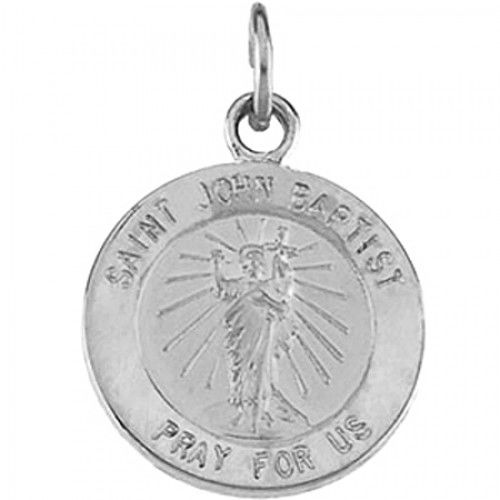 Sterling Silver St. John the Baptist Pendant - 18.50 Mm