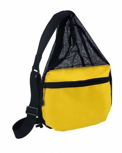 Large Zippered Mesh One Strap Backpack - Gold Case Pack 48