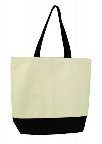 12 oz Cotton Standard Canvas Shopping Tote - Black Case Pack 48