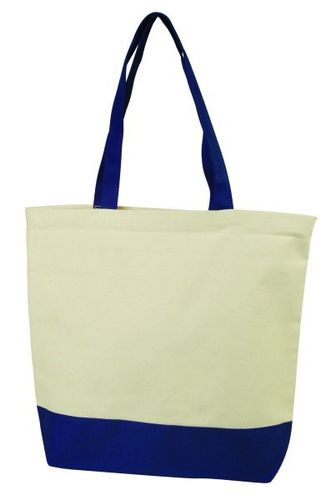 12 oz Cotton Standard Canvas Shopping Tote - Navy Case Pack 48