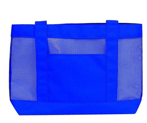 600D Poly Shopping Tote W/Nylon Mesh - Royal Case Pack 48