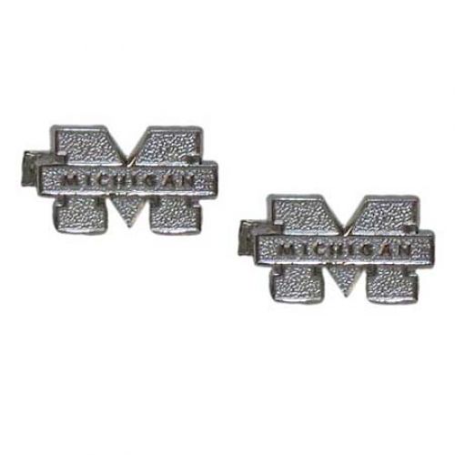 Sterling Silver University of Michigan ""M"" Cuff Links