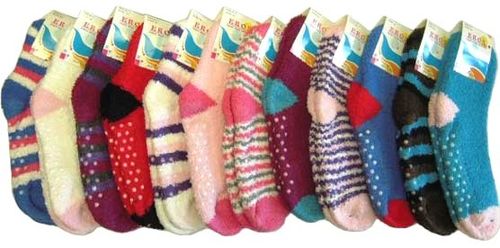 Women's Fuzzy Socks with Grips Case Pack 120