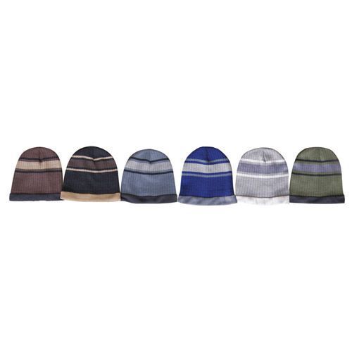 Stripe Beanie W/ Fleece Lining Case Pack 60