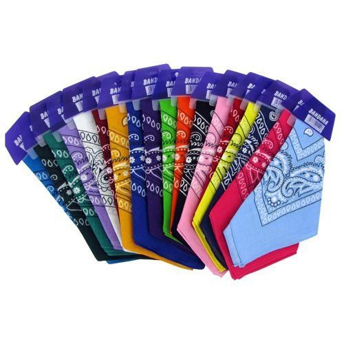 360 Pc 21X21 Bandanas 15 Colors Case Pack 360