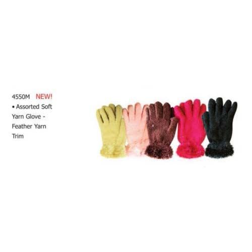 Ladies Feather Yarn Glove 6 Colors Case Pack 60