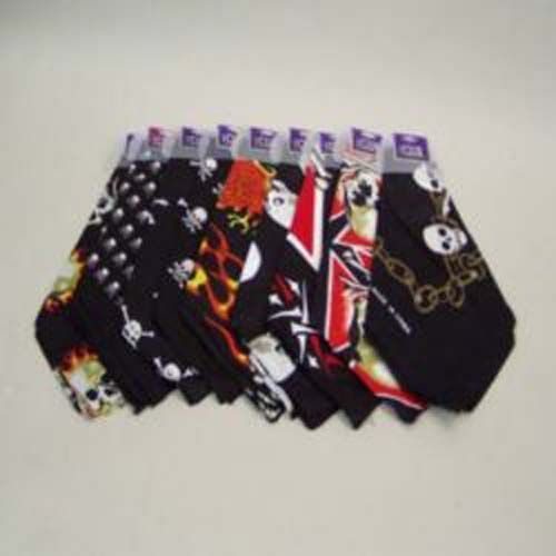 9 Assorted Skull Flames Bandanas Case Pack 144