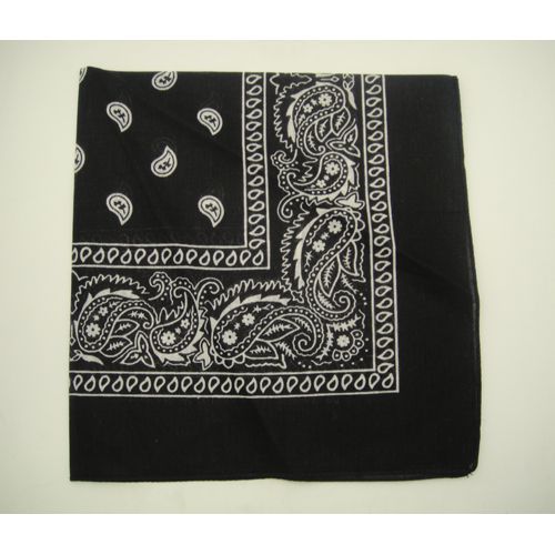 Black Bandanna 22 X 22 Inch Case Pack 36